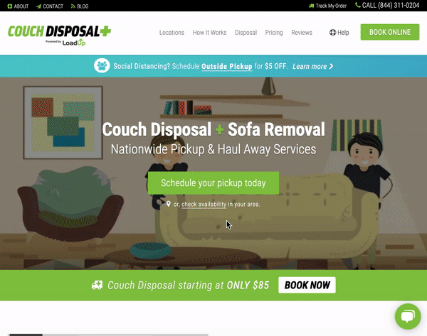 How to get an upfront price from Couch Disposal Plus
